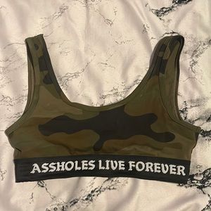Assholes Live Forever Bra